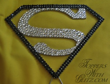 Custom logo crystal cake topper